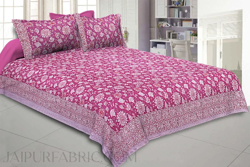 Save More On The Styles You Love Pink Floral Flavor King Size Bedsheet
