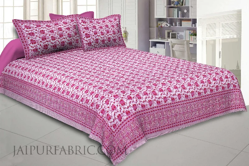 Exclusive Markdowns For A Short Time Pink Twinkling Jugnoo King Size Bedsheet