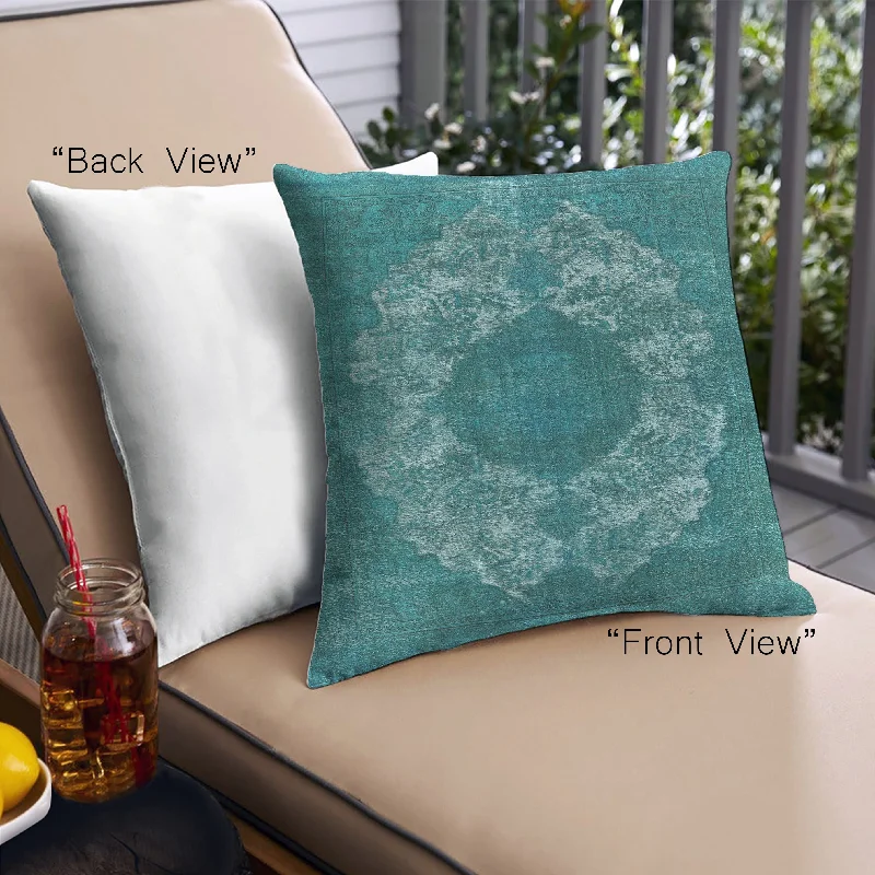 Grand Opening Sale Mid-Century Modern Urban Indoor Outdoor Square Teal Green Throw Pillow, 18 inch by 18 inch, pwurb1034 Grand Opening Sale Mid-Century Modern Urban Indoor Outdoor Square Teal Green Throw Pillow, 18 inch by 18 inch, pwurb1034