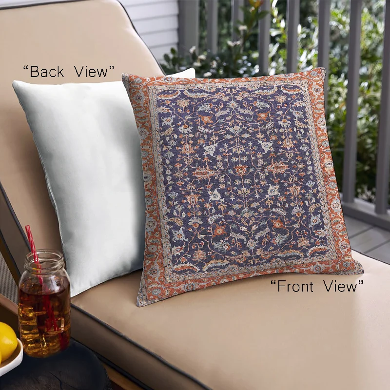 Low Price Mid-Century Modern Urban Indoor Outdoor Square Purple Lily Purple Throw Pillow, 18 inch by 18 inch, pwurb1110