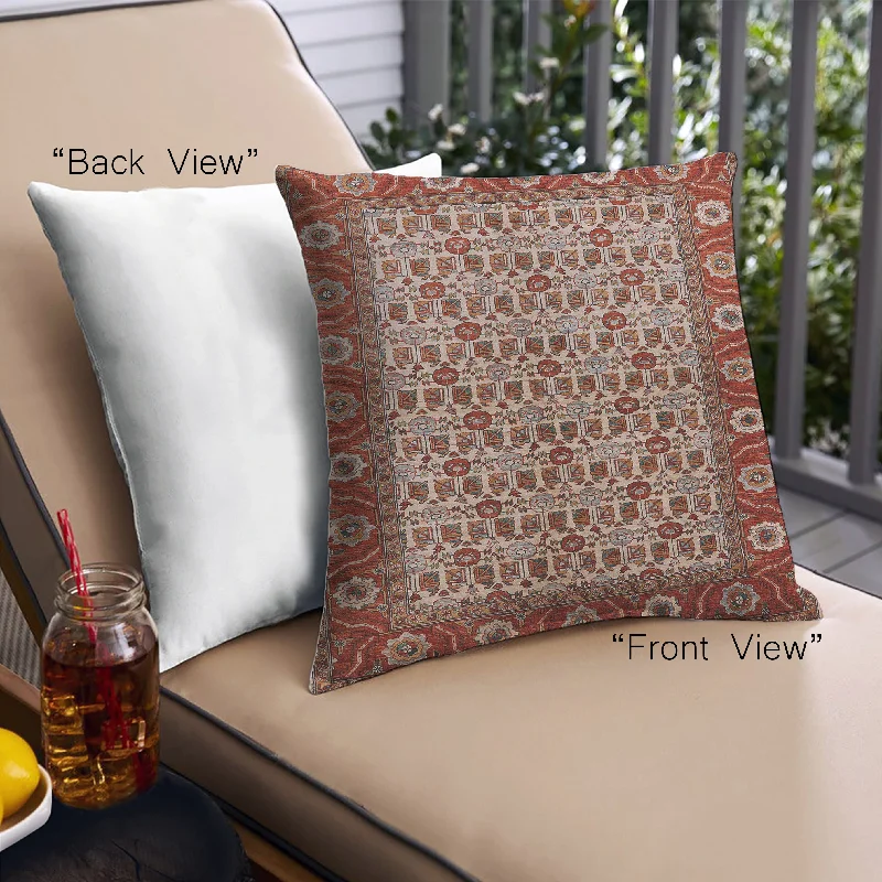 Special Buy Mid-Century Modern Urban Indoor Outdoor Square Tomato Red Throw Pillow, 18 inch by 18 inch, pwurb1154 Special Buy Mid-Century Modern Urban Indoor Outdoor Square Tomato Red Throw Pillow, 18 inch by 18 inch, pwurb1154