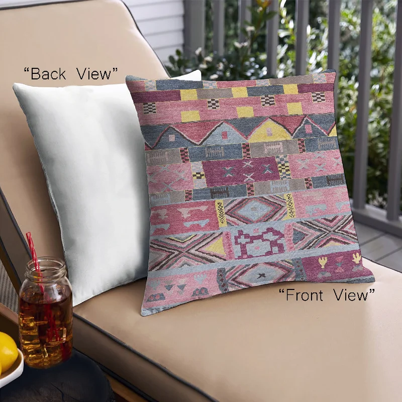 Shop Now And Enjoy Exclusive Savings Mid-Century Modern Urban Indoor Outdoor Square Silver Pink Throw Pillow, 18 inch by 18 inch, pwurb1181 Shop Now And Enjoy Exclusive Savings Mid-Century Modern Urban Indoor Outdoor Square Silver Pink Throw Pillow, 18 inch by 18 inch, pwurb1181