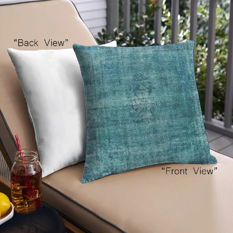 Referral Discount Mid-Century Modern Urban Indoor Outdoor Square Teal Green Throw Pillow, 18 inch by 18 inch, pwurb1205 Referral Discount Mid-Century Modern Urban Indoor Outdoor Square Teal Green Throw Pillow, 18 inch by 18 inch, pwurb1205