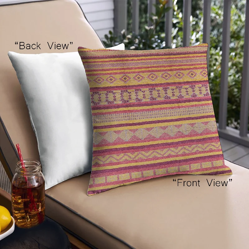 Weekend Bargains to Indulge In Mid-Century Modern Urban Indoor Outdoor Square Orange Throw Pillow, 18 inch by 18 inch, pwurb1271