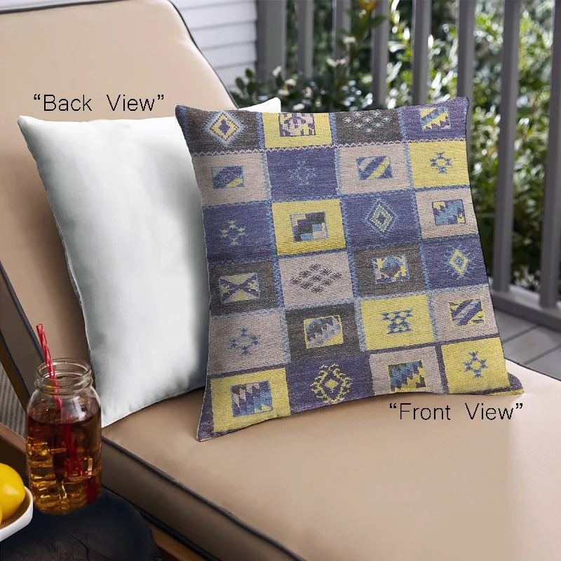 Price Slash Mid-Century Modern Urban Indoor Outdoor Square Purple Haze Purple Throw Pillow, 18 inch by 18 inch, pwurb1304