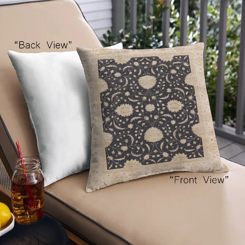 Overstock Sale Mid-Century Modern Urban Indoor Outdoor Square Pastel Orange Throw Pillow, 18 inch by 18 inch, pwurb1340
