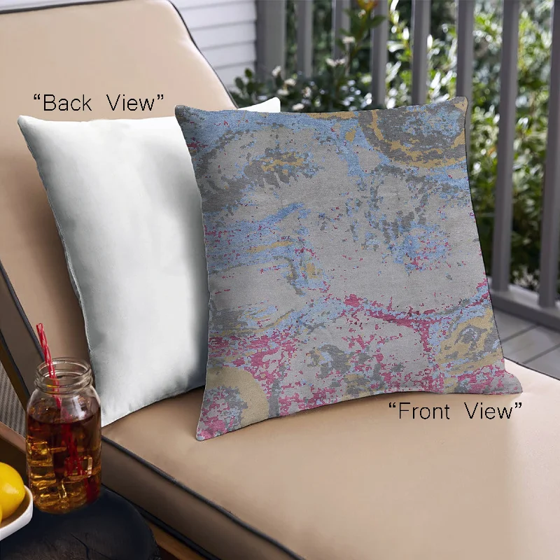 Value Deals Mid-Century Modern Urban Indoor Outdoor Square Viola Purple Throw Pillow, 18 inch by 18 inch, pwurb1358