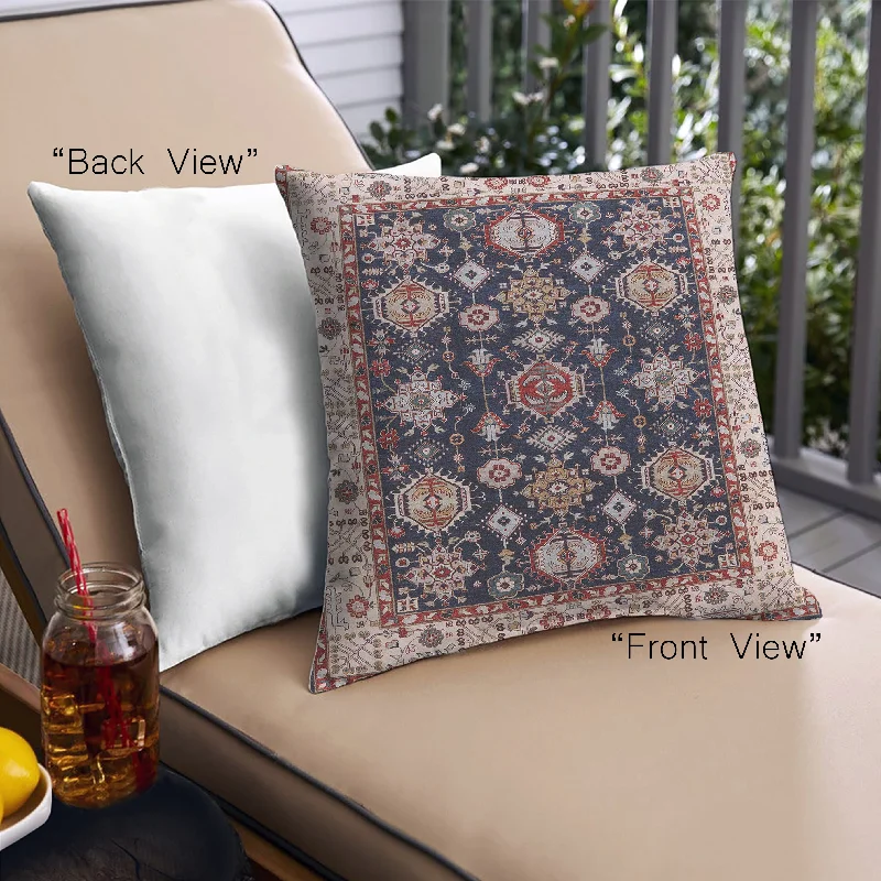 New Deal Mid-Century Modern Urban Indoor Outdoor Square Purple Lily Purple Throw Pillow, 18 inch by 18 inch, pwurb1377