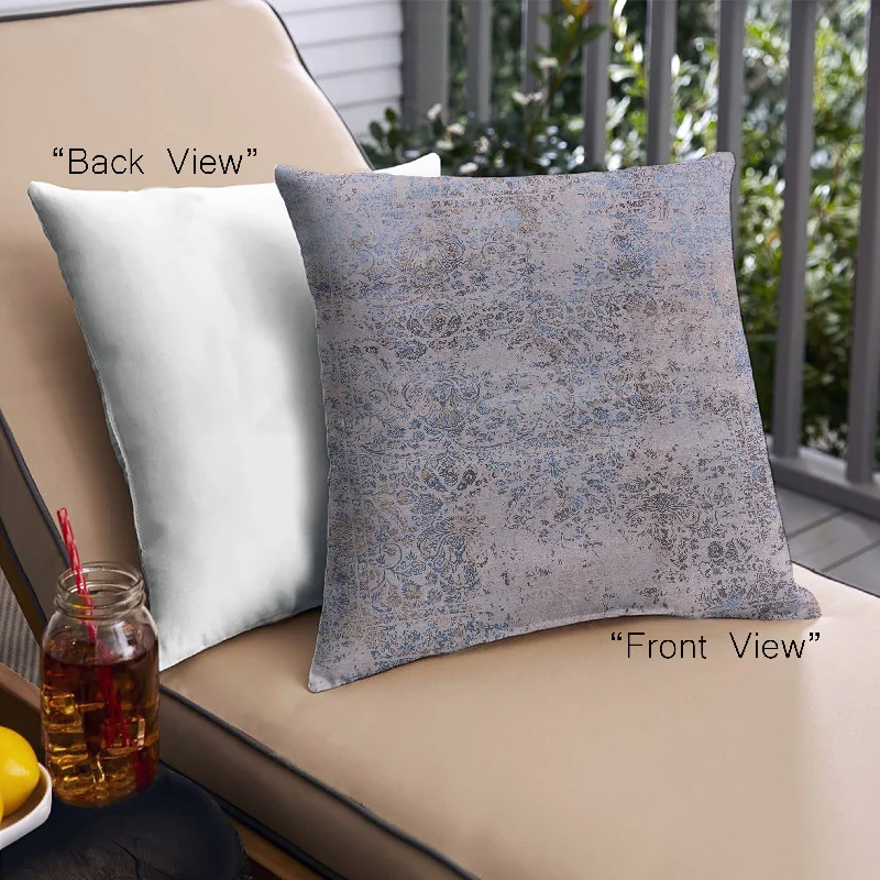 Value Deals Mid-Century Modern Urban Indoor Outdoor Square Mist Blue Throw Pillow, 18 inch by 18 inch, pwurb1393 Value Deals Mid-Century Modern Urban Indoor Outdoor Square Mist Blue Throw Pillow, 18 inch by 18 inch, pwurb1393