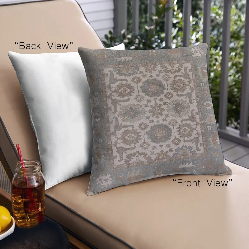 Super Deal Mid-Century Modern Urban Indoor Outdoor Square Puce Purple Throw Pillow, 18 inch by 18 inch, pwurb1407