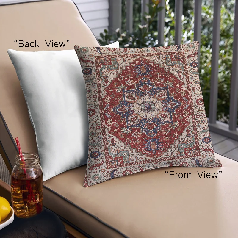 Hurry Up Mid-Century Modern Urban Indoor Outdoor Square Saffron Red Throw Pillow, 18 inch by 18 inch, pwurb1469 Hurry Up Mid-Century Modern Urban Indoor Outdoor Square Saffron Red Throw Pillow, 18 inch by 18 inch, pwurb1469