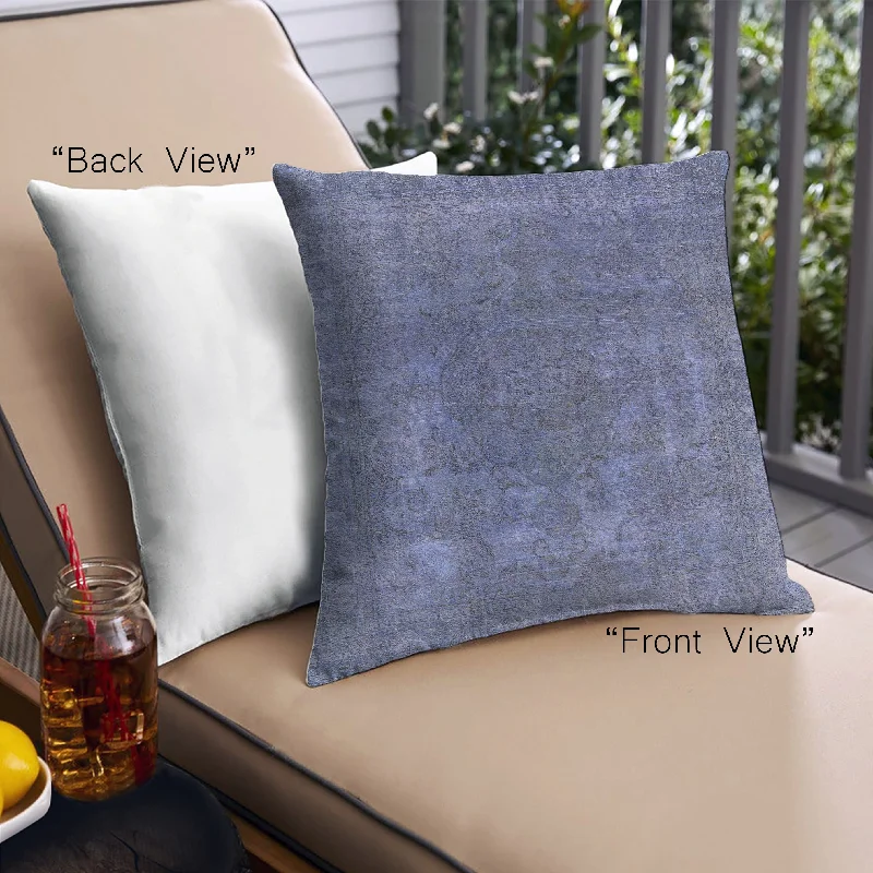 Super Bargain Mid-Century Modern Urban Indoor Outdoor Square Periwinkle Purple Throw Pillow, 18 inch by 18 inch, pwurb1502