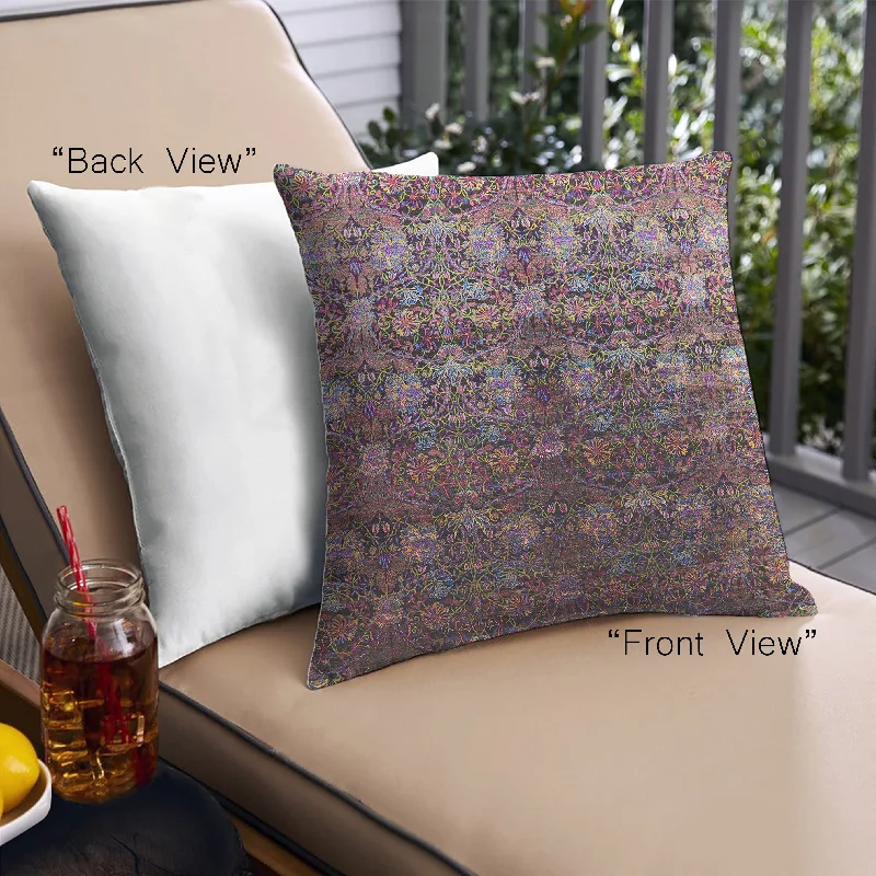 Shop and Save Mid-Century Modern Urban Indoor Outdoor Square Purple Lily Purple Throw Pillow, 18 inch by 18 inch, pwurb1535