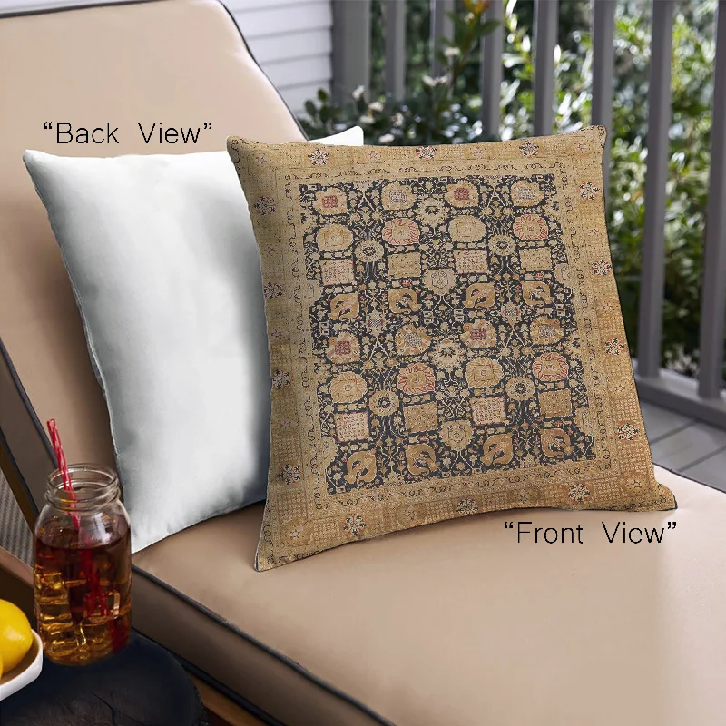 The Best Prices Mid-Century Modern Urban Indoor Outdoor Square Sangria Brown Throw Pillow, 18 inch by 18 inch, pwurb1757