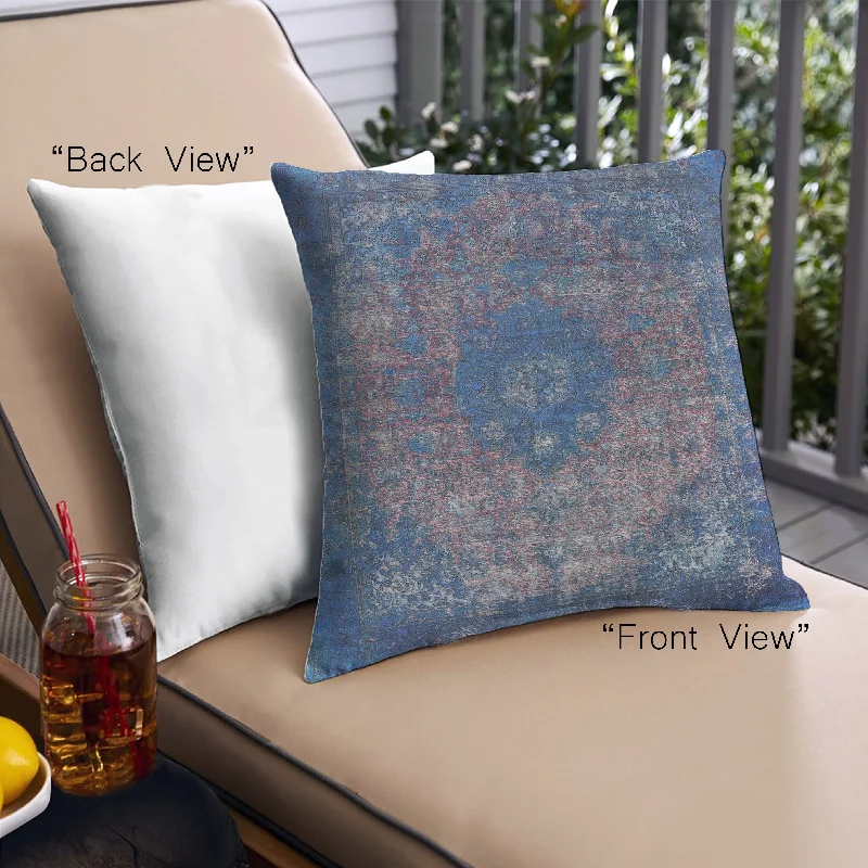 Weekend Bargains to Celebrate Mid-Century Modern Urban Indoor Outdoor Square Silk Blue Throw Pillow, 18 inch by 18 inch, pwurb1821 Weekend Bargains to Celebrate Mid-Century Modern Urban Indoor Outdoor Square Silk Blue Throw Pillow, 18 inch by 18 inch, pwurb1821