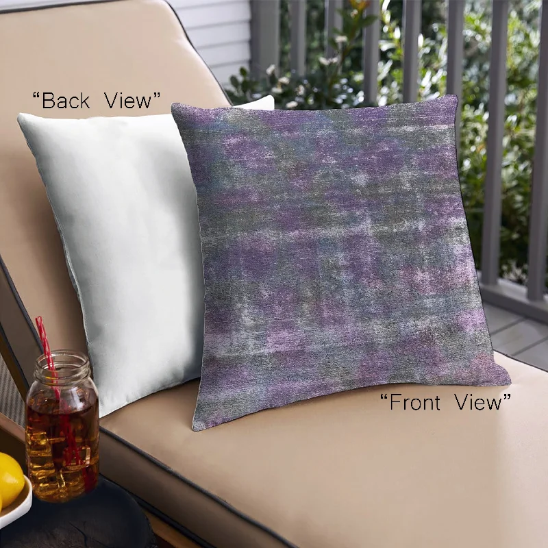 The Best Deal Mid-Century Modern Urban Indoor Outdoor Square Purple Haze Purple Throw Pillow, 18 inch by 18 inch, pwurb1869