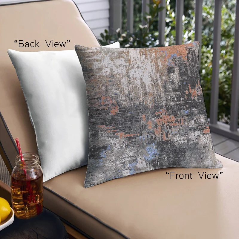 Limited Quantity Mid-Century Modern Urban Indoor Outdoor Square Purple Throw Pillow, 18 inch by 18 inch, pwurb2046