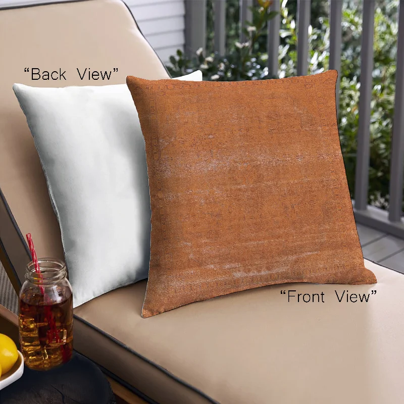 Weekend Bargains to Grab Mid-Century Modern Urban Indoor Outdoor Square Orange Red Orange Throw Pillow, 18 inch by 18 inch, pwurb2238