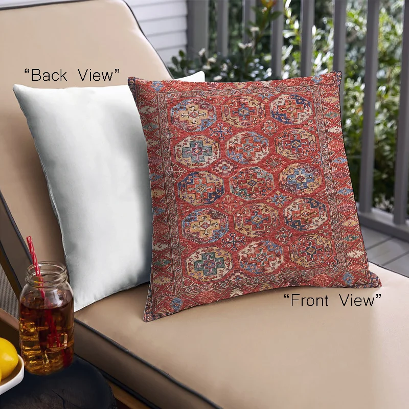 Bargain Bin Mid-Century Modern Urban Indoor Outdoor Square Tomato Red Throw Pillow, 18 inch by 18 inch, pwurb2352 Bargain Bin Mid-Century Modern Urban Indoor Outdoor Square Tomato Red Throw Pillow, 18 inch by 18 inch, pwurb2352