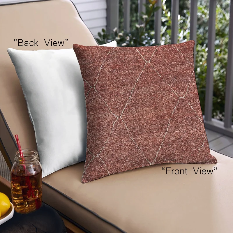 Score The Best Deals Before Monday Mid-Century Modern Urban Indoor Outdoor Square Orange Throw Pillow, 18 inch by 18 inch, pwurb239