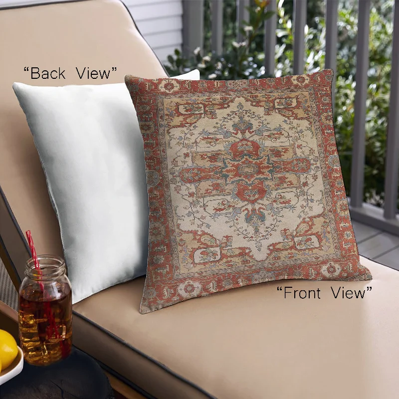 Bargain Blast Mid-Century Modern Urban Indoor Outdoor Square Tomato Red Throw Pillow, 18 inch by 18 inch, pwurb2635 Bargain Blast Mid-Century Modern Urban Indoor Outdoor Square Tomato Red Throw Pillow, 18 inch by 18 inch, pwurb2635