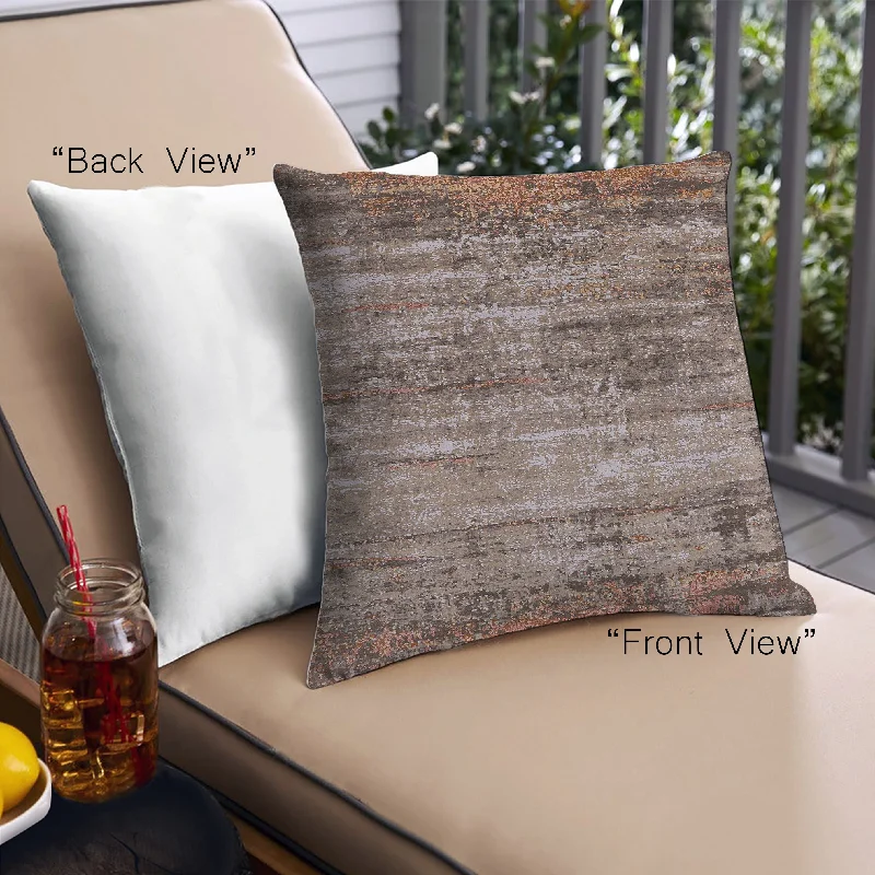 Weekend Offers That Shine Mid-Century Modern Urban Indoor Outdoor Square Sepia Brown Throw Pillow, 18 inch by 18 inch, pwurb2786