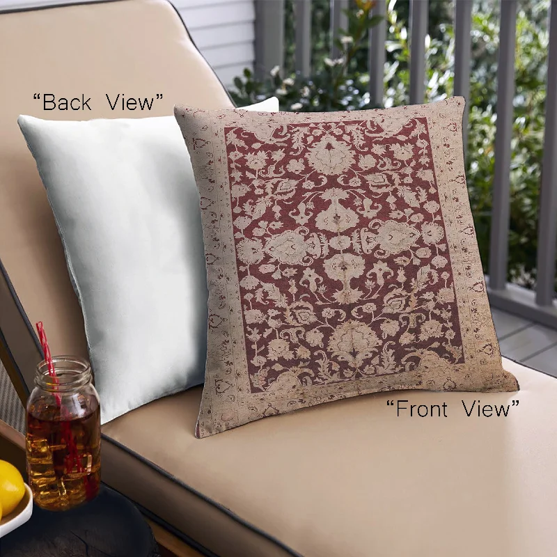 New Arrival Mid-Century Modern Urban Indoor Outdoor Square Saffron Red Throw Pillow, 18 inch by 18 inch, pwurb2854 New Arrival Mid-Century Modern Urban Indoor Outdoor Square Saffron Red Throw Pillow, 18 inch by 18 inch, pwurb2854