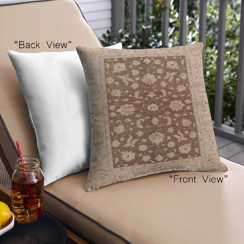 Fantastic Savings Mid-Century Modern Urban Indoor Outdoor Square SaddleBrown Throw Pillow, 18 inch by 18 inch, pwurb2862 Fantastic Savings Mid-Century Modern Urban Indoor Outdoor Square SaddleBrown Throw Pillow, 18 inch by 18 inch, pwurb2862