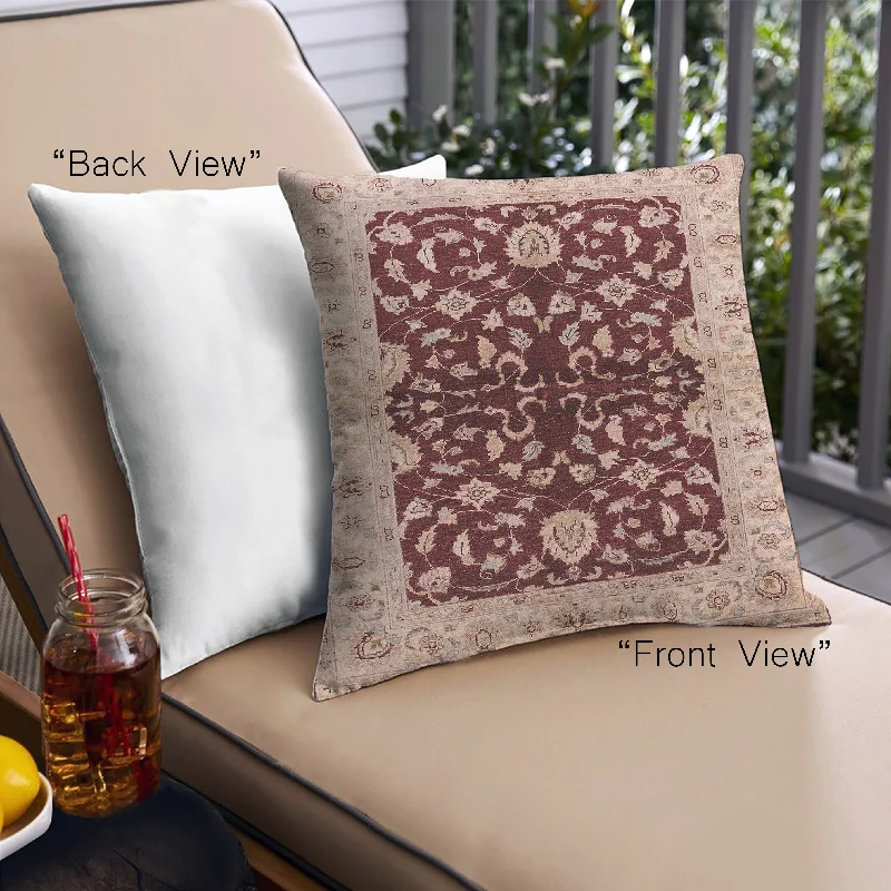 Mega Deal Mid-Century Modern Urban Indoor Outdoor Square Pastel Orange Throw Pillow, 18 inch by 18 inch, pwurb2863