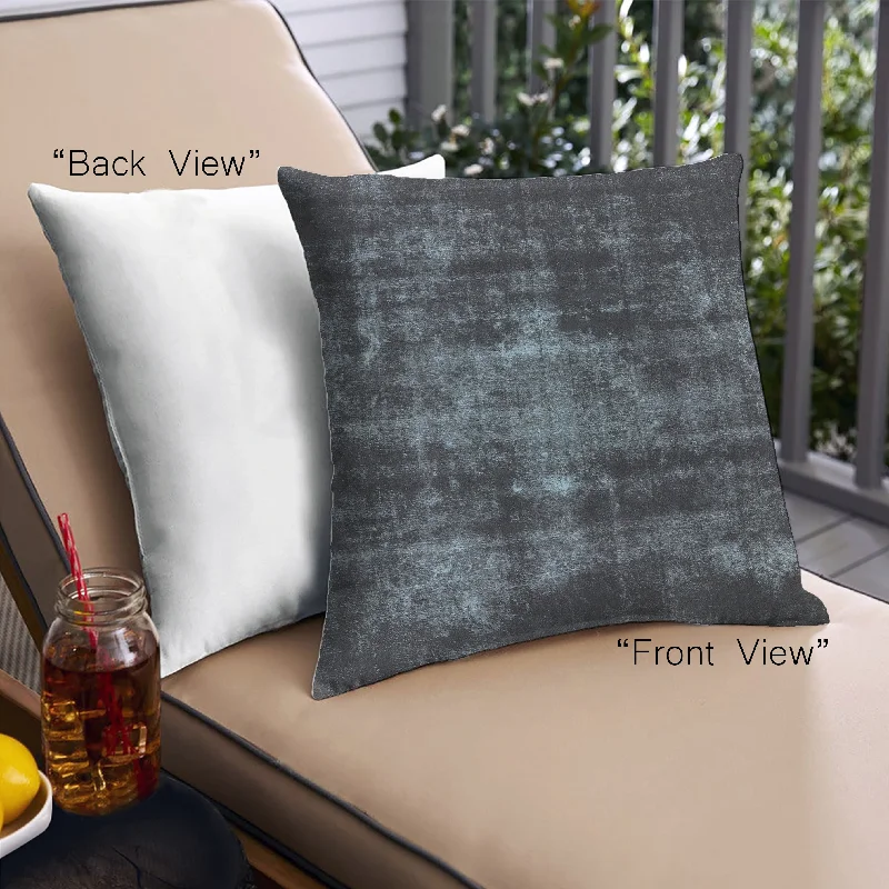 Early Access Mid-Century Modern Urban Indoor Outdoor Square Marble Blue Throw Pillow, 18 inch by 18 inch, pwurb2901