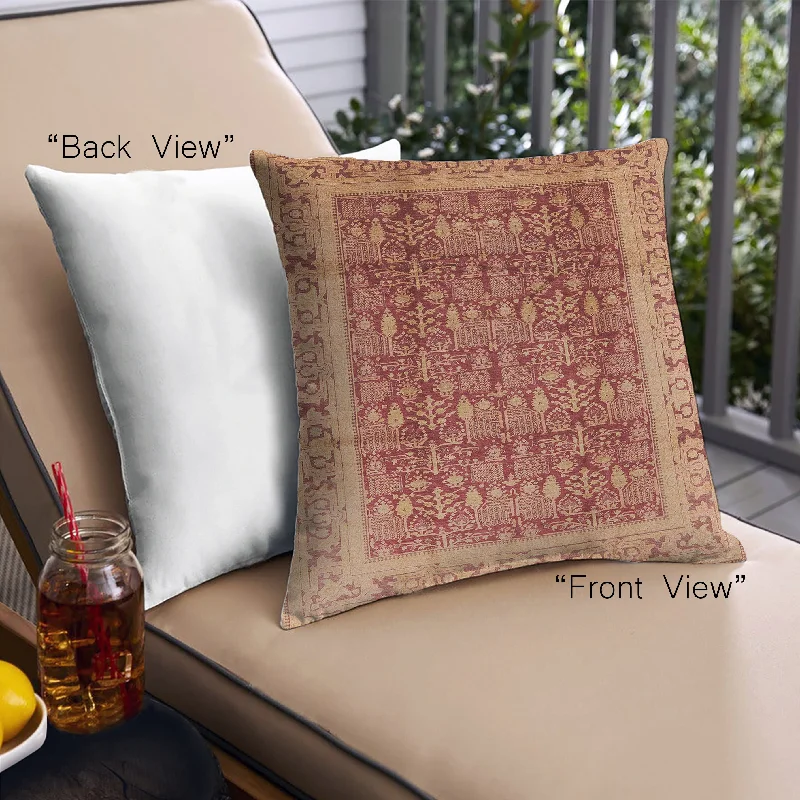 Stock Up On Your Favorites While It Lasts Mid-Century Modern Urban Indoor Outdoor Square Orange Throw Pillow, 18 inch by 18 inch, pwurb2918