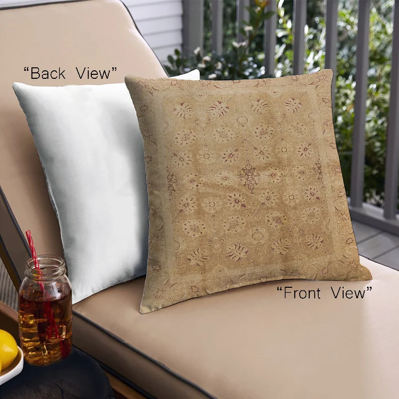 Your Shopping Spree Starts Here Mid-Century Modern Urban Indoor Outdoor Square Orange Throw Pillow, 18 inch by 18 inch, pwurb2925