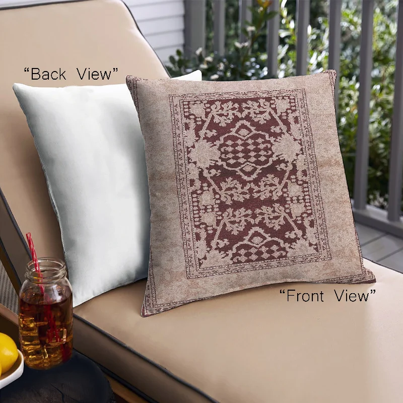 Savings Spectacular Mid-Century Modern Urban Indoor Outdoor Square Pastel Orange Throw Pillow, 18 inch by 18 inch, pwurb3016