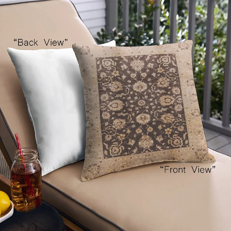 Today's Deal Mid-Century Modern Urban Indoor Outdoor Square Sangria Brown Throw Pillow, 18 inch by 18 inch, pwurb3049 Today's Deal Mid-Century Modern Urban Indoor Outdoor Square Sangria Brown Throw Pillow, 18 inch by 18 inch, pwurb3049