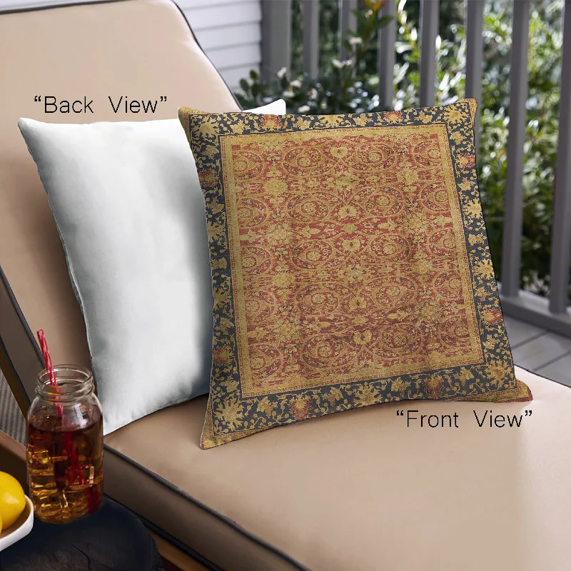 Now Available Mid-Century Modern Urban Indoor Outdoor Square Saffron Red Throw Pillow, 18 inch by 18 inch, pwurb3053 Now Available Mid-Century Modern Urban Indoor Outdoor Square Saffron Red Throw Pillow, 18 inch by 18 inch, pwurb3053