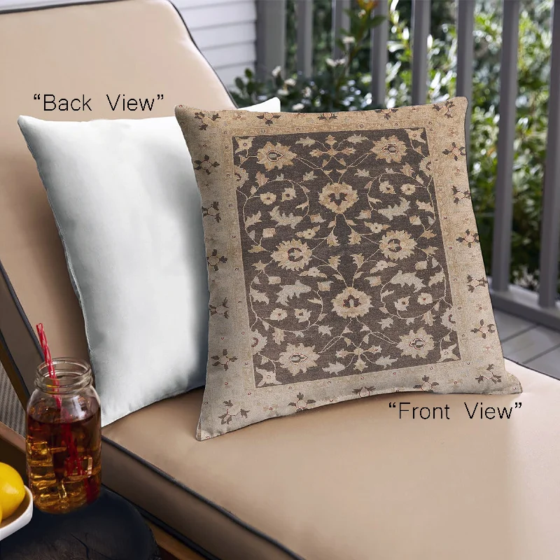 Unbeatable Prices Mid-Century Modern Urban Indoor Outdoor Square Sangria Brown Throw Pillow, 18 inch by 18 inch, pwurb3076 Unbeatable Prices Mid-Century Modern Urban Indoor Outdoor Square Sangria Brown Throw Pillow, 18 inch by 18 inch, pwurb3076