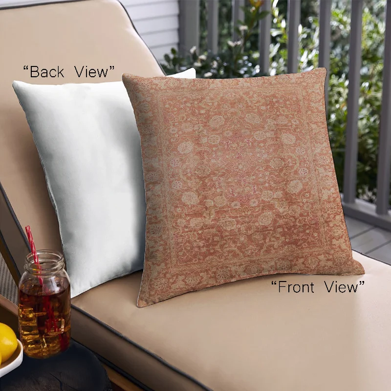 Savings Event Mid-Century Modern Urban Indoor Outdoor Square Mango Orange Throw Pillow, 18 inch by 18 inch, pwurb3126 Savings Event Mid-Century Modern Urban Indoor Outdoor Square Mango Orange Throw Pillow, 18 inch by 18 inch, pwurb3126