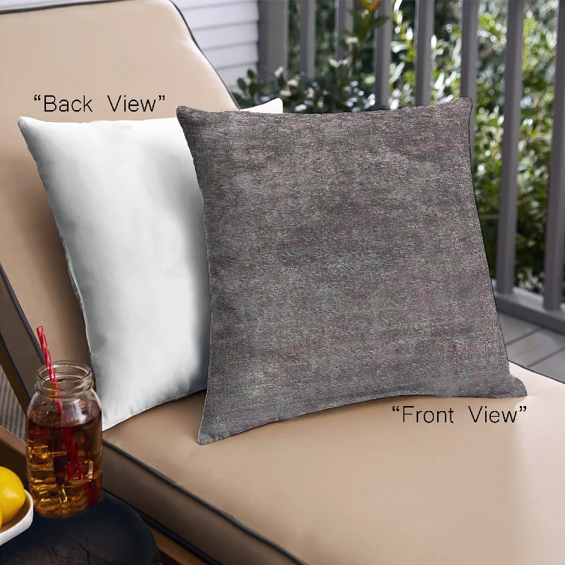Buy Today Mid-Century Modern Urban Indoor Outdoor Square Western Charcoal Gray Throw Pillow, 18 inch by 18 inch, pwurb3150