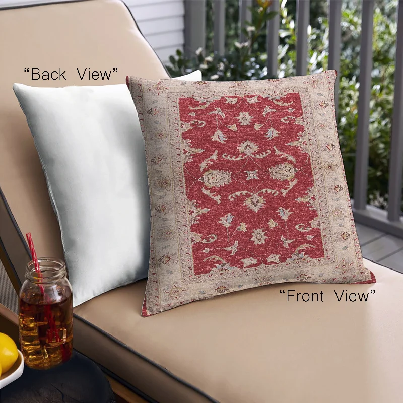 Price Fest Mid-Century Modern Urban Indoor Outdoor Square Pastel Orange Throw Pillow, 18 inch by 18 inch, pwurb3159