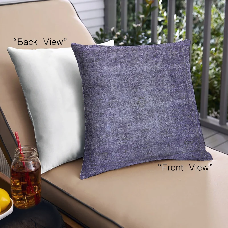 Deal of the Week Mid-Century Modern Urban Indoor Outdoor Square Periwinkle Purple Throw Pillow, 18 inch by 18 inch, pwurb3244