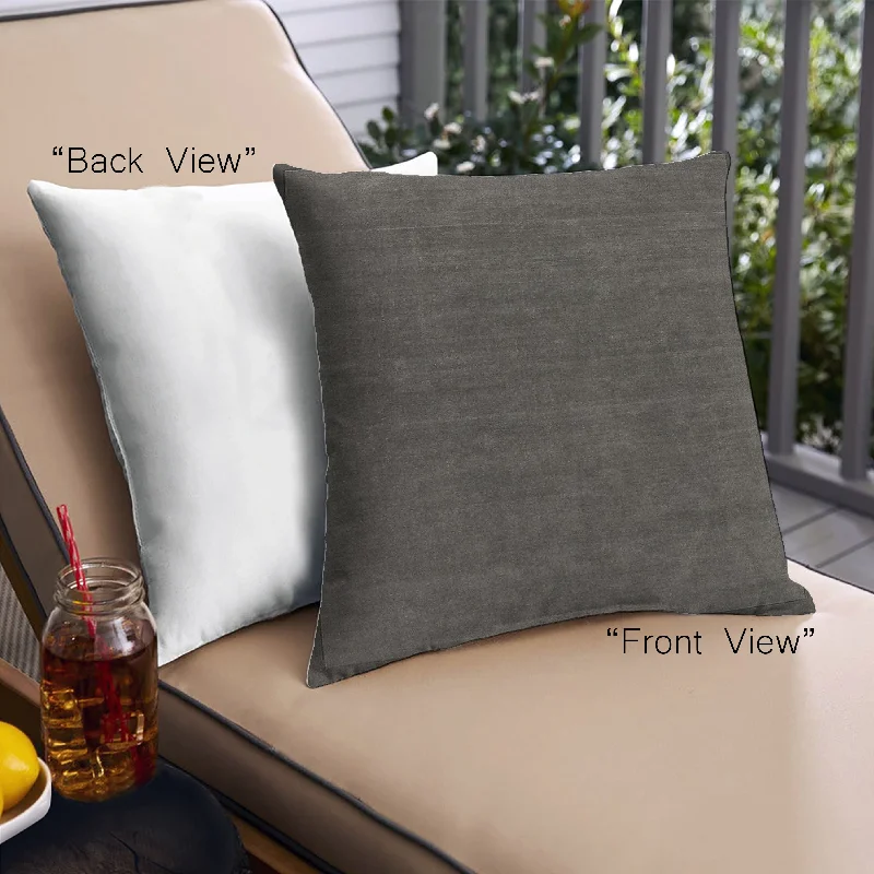 Can't Resist Mid-Century Modern Urban Indoor Outdoor Square Western Charcoal Gray Throw Pillow, 18 inch by 18 inch, pwurb425