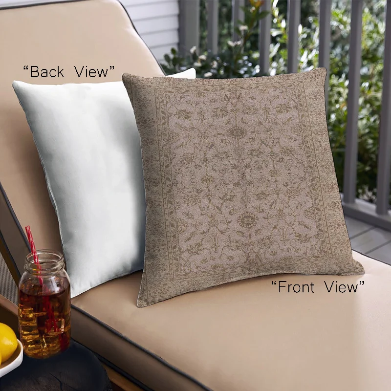 Weekend Specials to Relish Mid-Century Modern Urban Indoor Outdoor Square Sienna Brown Throw Pillow, 18 inch by 18 inch, pwurb454 Weekend Specials to Relish Mid-Century Modern Urban Indoor Outdoor Square Sienna Brown Throw Pillow, 18 inch by 18 inch, pwurb454