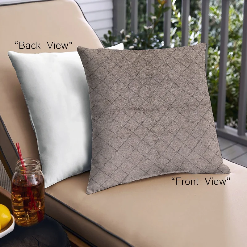 Act Now Mid-Century Modern Urban Indoor Outdoor Square Puce Purple Throw Pillow, 18 inch by 18 inch, pwurb549