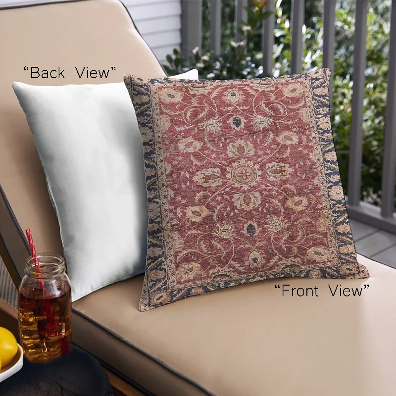 Pay Less Mid-Century Modern Urban Indoor Outdoor Square Saffron Red Throw Pillow, 18 inch by 18 inch, pwurb565 Pay Less Mid-Century Modern Urban Indoor Outdoor Square Saffron Red Throw Pillow, 18 inch by 18 inch, pwurb565