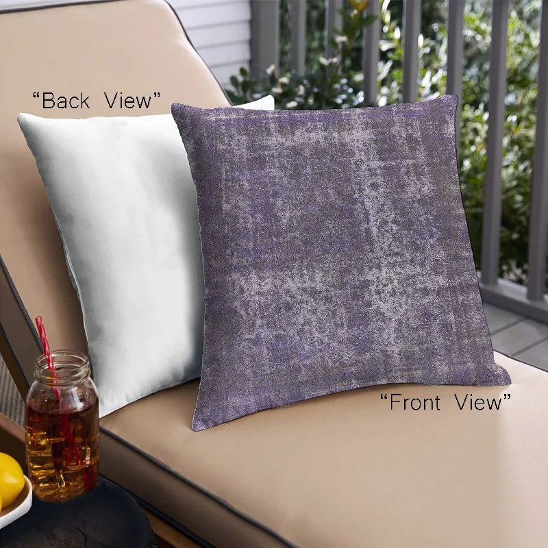 Great Deal Mid-Century Modern Urban Indoor Outdoor Square Purple Haze Purple Throw Pillow, 18 inch by 18 inch, pwurb594