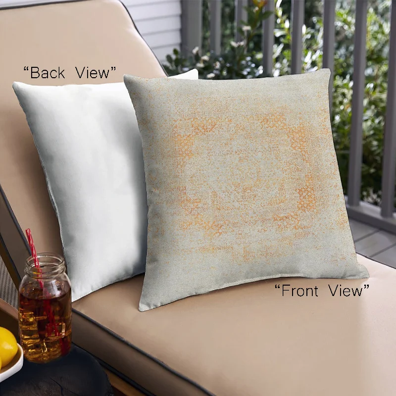 Doorbuster Deal Mid-Century Modern Urban Indoor Outdoor Square Tan Brown Gold Throw Pillow, 18 inch by 18 inch, pwurb65