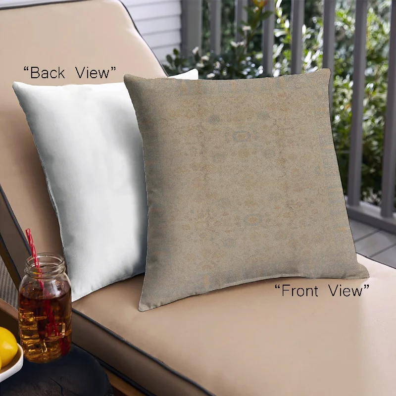 Weekend Price Cuts Galore Mid-Century Modern Urban Indoor Outdoor Square Orange Brown Throw Pillow, 18 inch by 18 inch, pwurb654