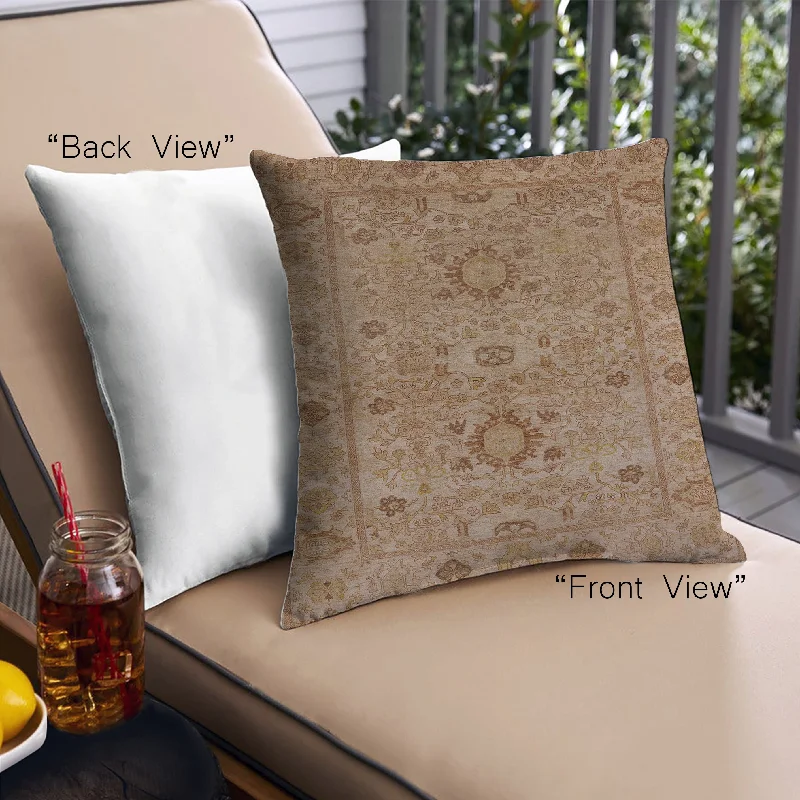 Deal Dash Mid-Century Modern Urban Indoor Outdoor Square Mahogany Brown Throw Pillow, 18 inch by 18 inch, pwurb671 Deal Dash Mid-Century Modern Urban Indoor Outdoor Square Mahogany Brown Throw Pillow, 18 inch by 18 inch, pwurb671