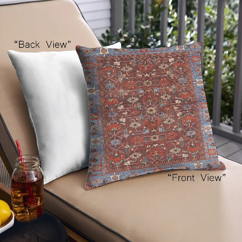 Closeout Mid-Century Modern Urban Indoor Outdoor Square Tomato Red Throw Pillow, 18 inch by 18 inch, pwurb731 Closeout Mid-Century Modern Urban Indoor Outdoor Square Tomato Red Throw Pillow, 18 inch by 18 inch, pwurb731