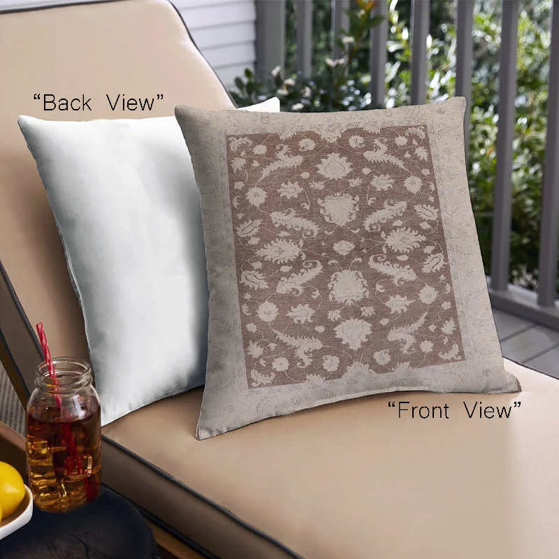 Weekend Specials to Grab Mid-Century Modern Urban Indoor Outdoor Square Sienna Brown Throw Pillow, 18 inch by 18 inch, pwurb756 Weekend Specials to Grab Mid-Century Modern Urban Indoor Outdoor Square Sienna Brown Throw Pillow, 18 inch by 18 inch, pwurb756